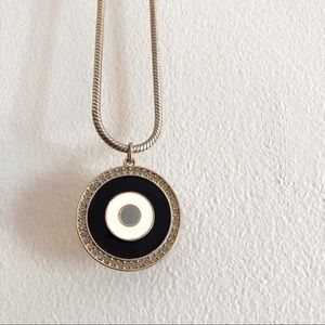 Theodora & Callium Round Evil Eye Pendant Necklace